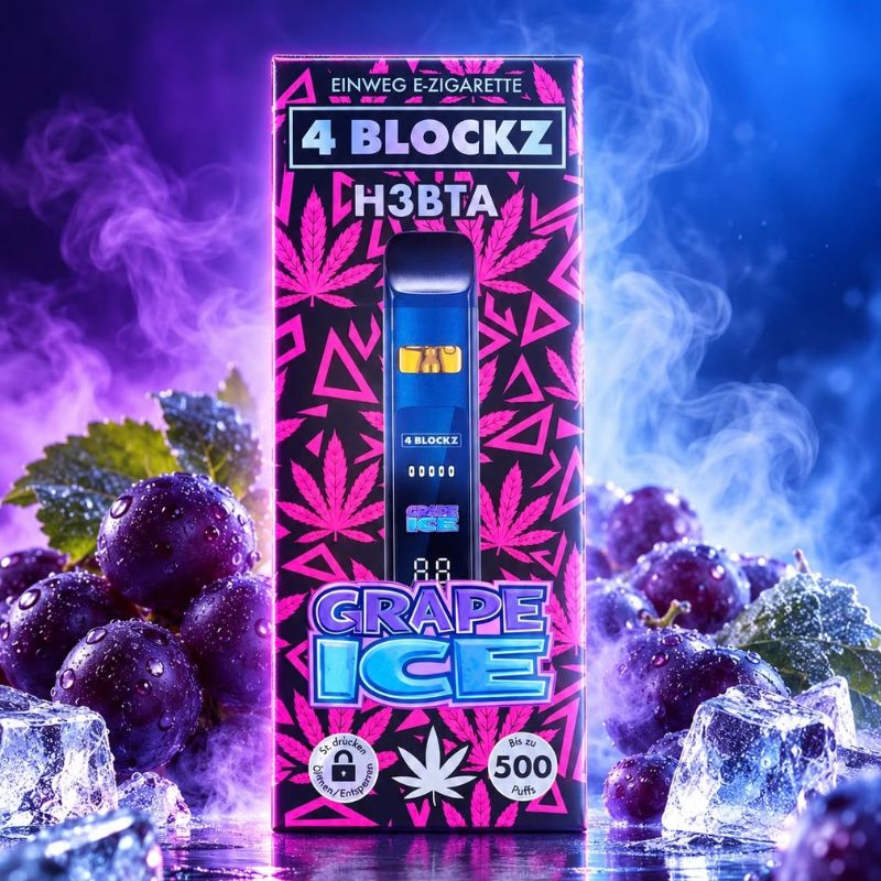 4 BLOCKZ H3BTA Vape 1 ml – Grape Ice