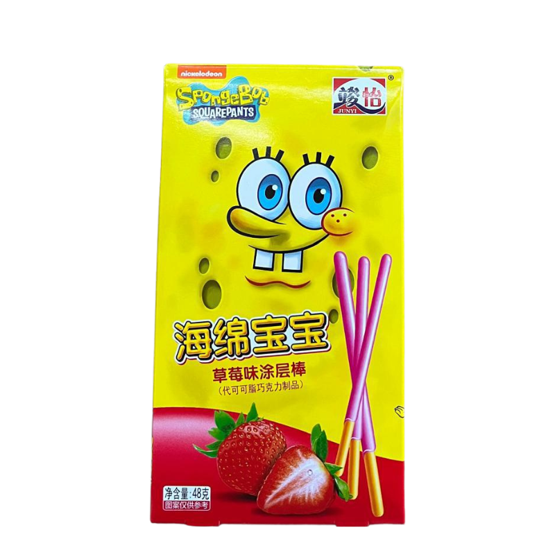 Spongebob Schwammkopf - Coated Stick Strawberry 48g