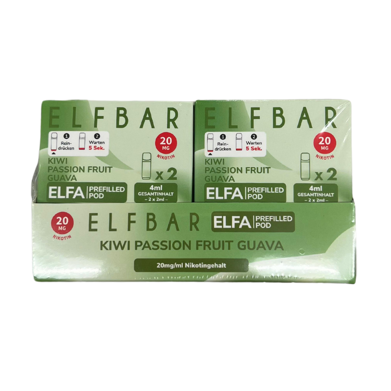 Elfbar Elfa Kiwi Passion Fruit Guava Nikotin 2er Pack