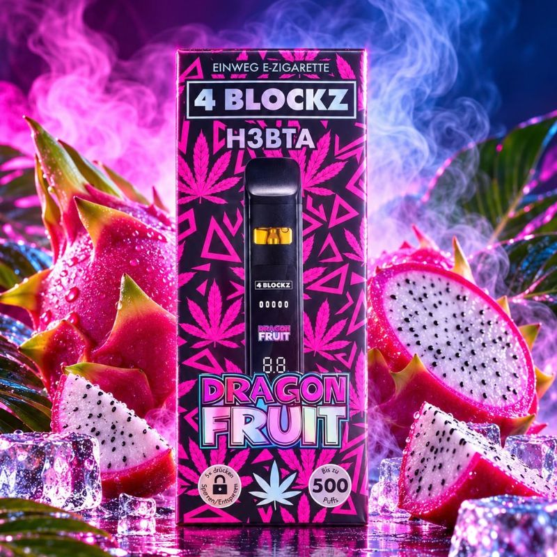 4 BLOCKZ H3BTA Vape 1 ml – Dragon Fruit - My Candytown