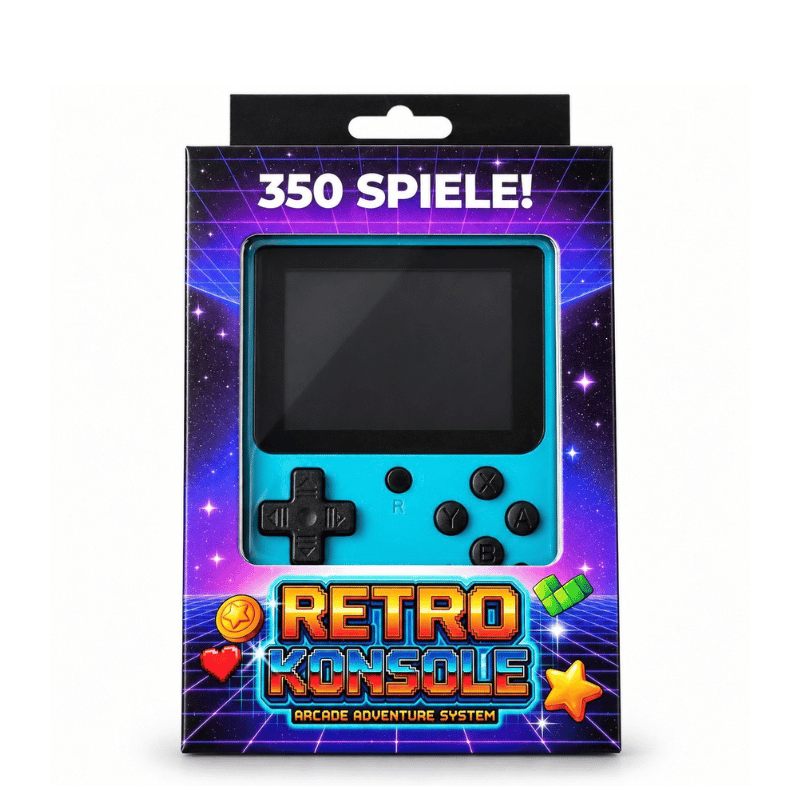 Retro Konsole – Arcade Adventure System mit 350 Spielen - My Candytown