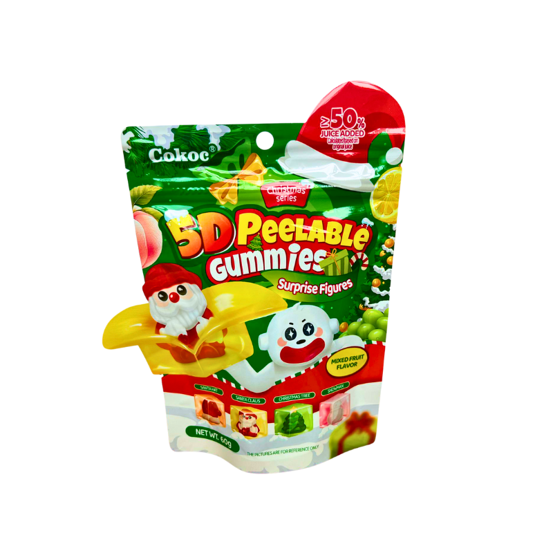5D Peelable Gummies Mixed Fruit Christmas 60g