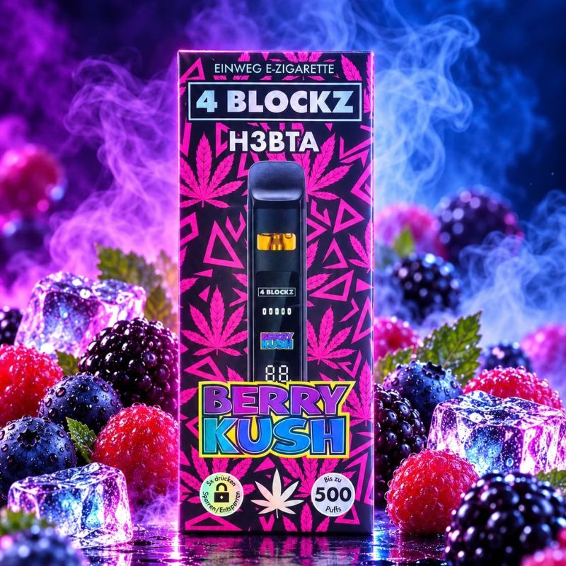 4 BLOCKZ H3BTA Vape 1 ml – Berry Kush