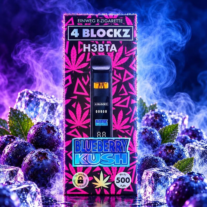4 BLOCKZ H3BTA Vape 1 ml – Blueberry Kush - My Candytown