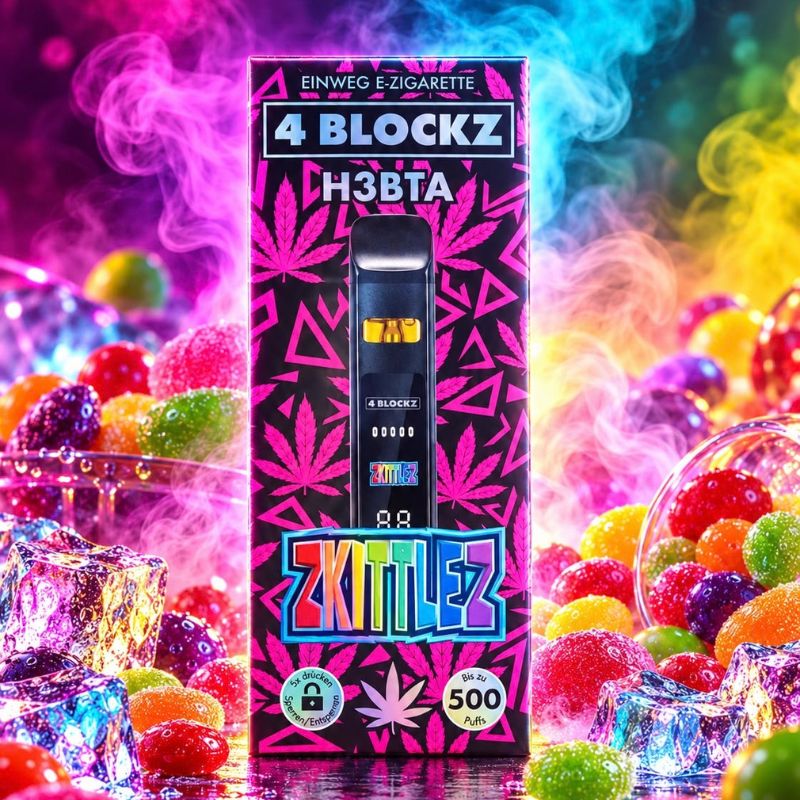 4 BLOCKZ H3BTA Vape 1 ml – Zkittlez - My Candytown