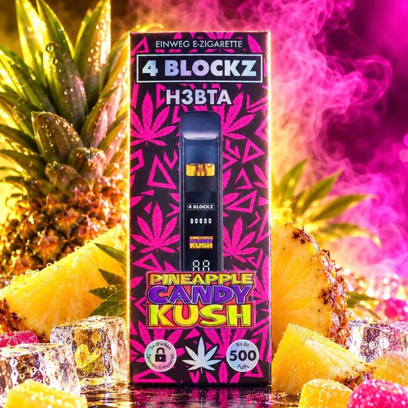 4 BLOCKZ H3BTA Vape 1 ml – Pineapple Candy Kush - My Candytown
