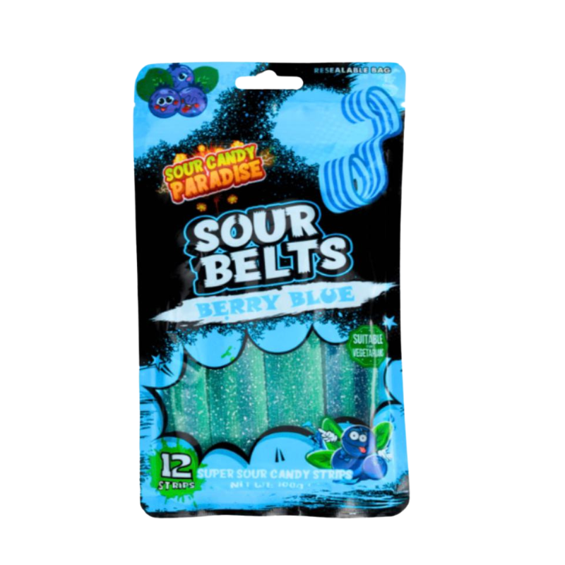 Candy Paradise Sour Belts Berry 100g