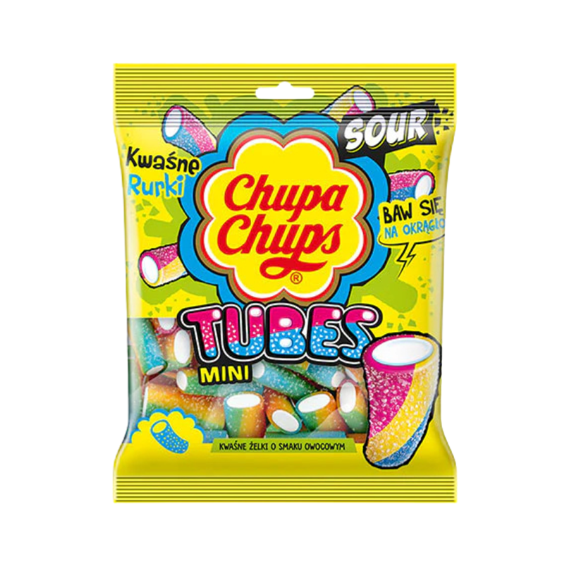 Chupa Chups Fruit Filled Mini Sour Sticks 55g