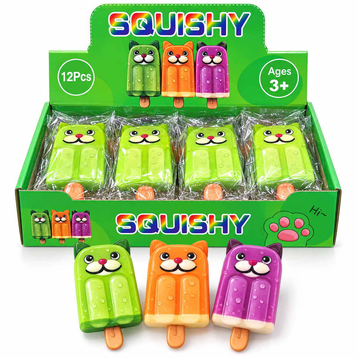 Cat Eis Squishy – Katzen-Eis am Stiel