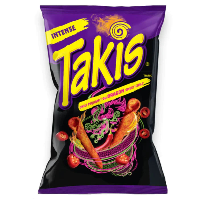 Takis Dragon Sweet Chili Rolled Tortilla Chips 100g mhd 10/2024
