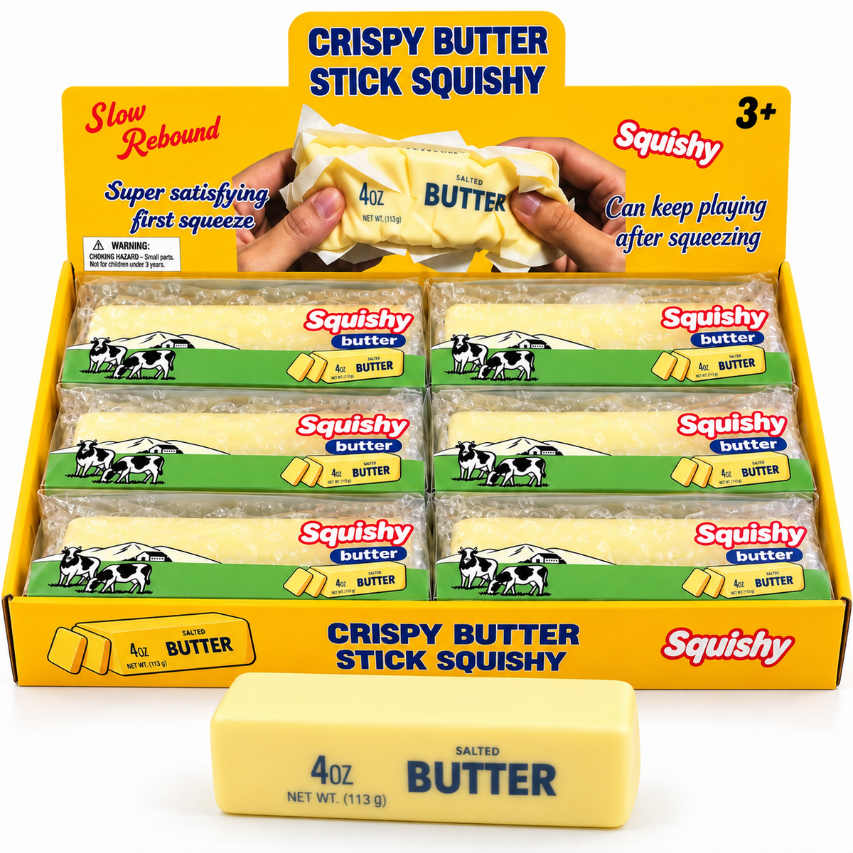Crispy Butter Stick Squishy – 4 oz (Gelb) - My Candytown