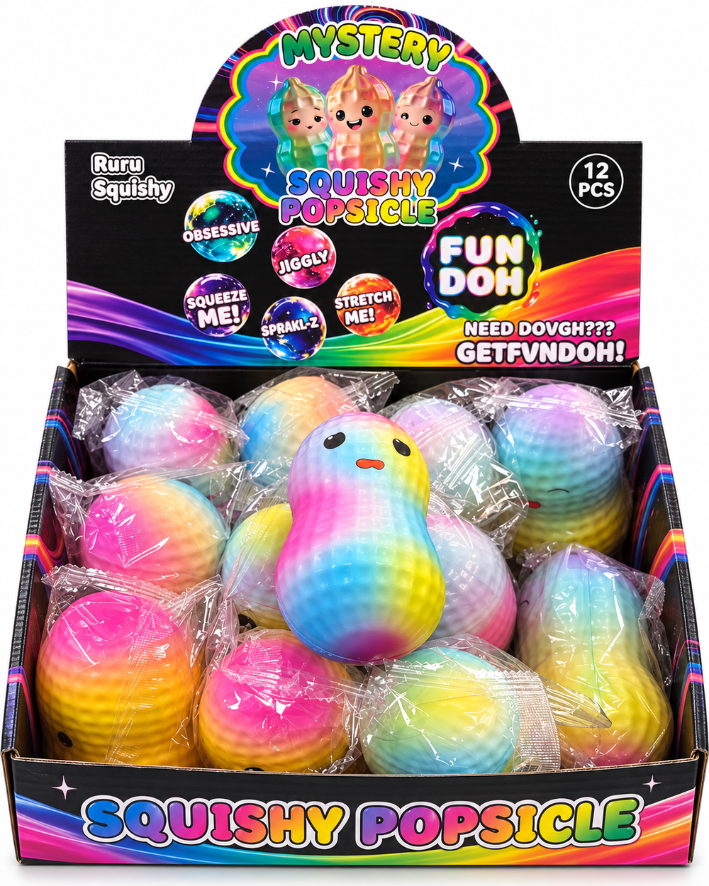 Mystery Squishy Popsicle – Fun Doh / Ruru Squishy - My Candytown