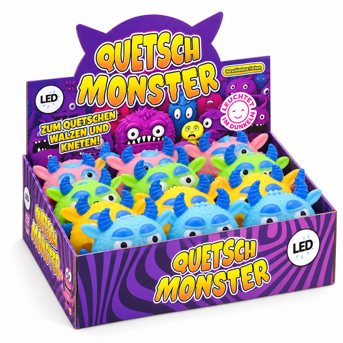 Quetsch Monster mit LED / Leuchteffekt