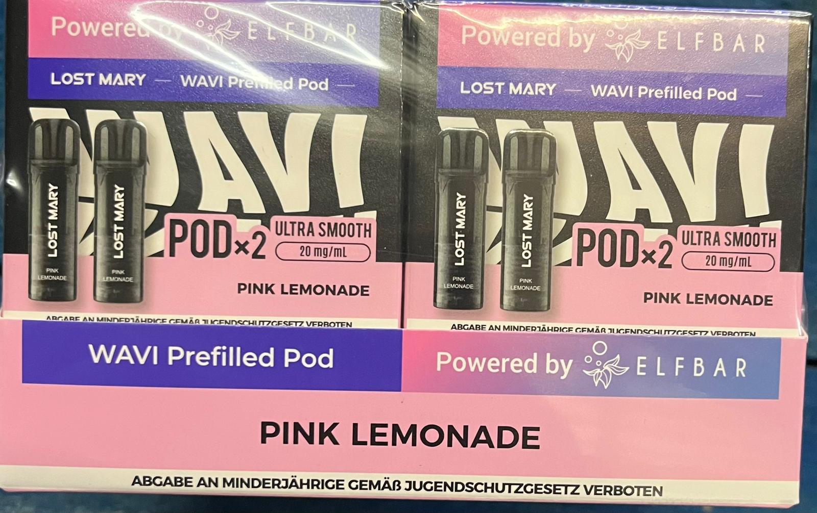Elfbar Lost Mary WAVI - Pink Lemonade -  20mg Nikotin 2er Pack