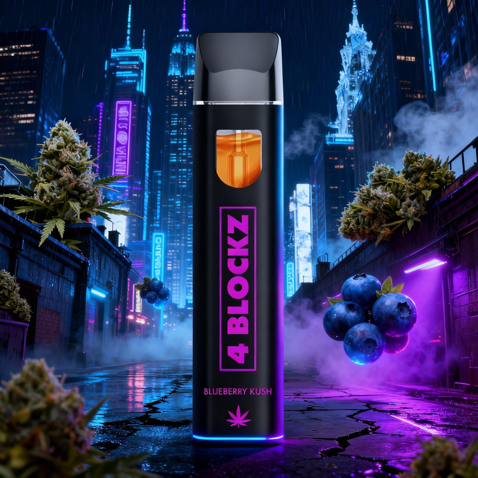 4 Blockz H3BTA Vape - Blueberry Kush 1ml - My Candytown