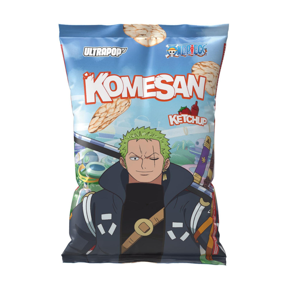 Chips Komesan Brown Rice Ketchup One Piece Zoro 60g - My Candytown