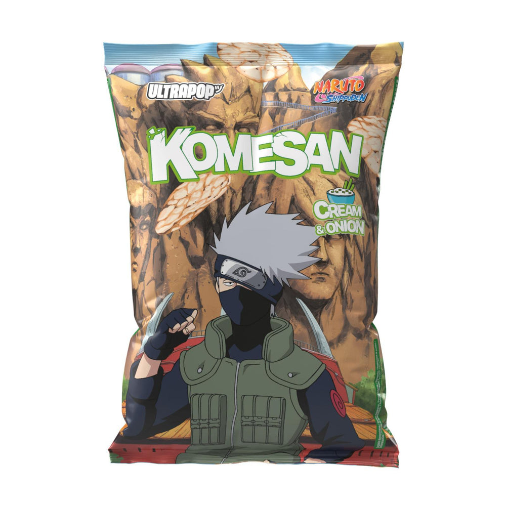 Chips Komesan Brown Rice Cream & Onion Naruto Kakashi 60g - My Candytown