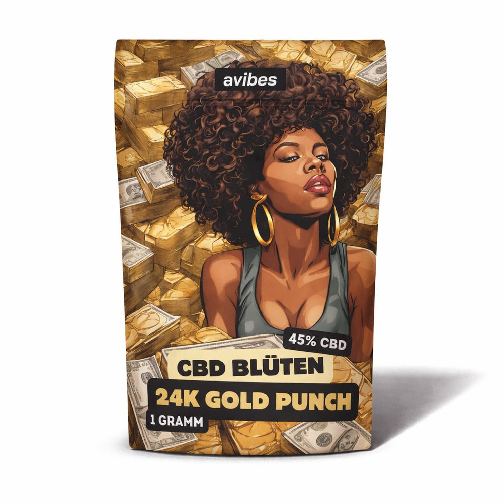 Avibes CBD Blüte - 24K Gold Punch 45% 1g - My Candytown
