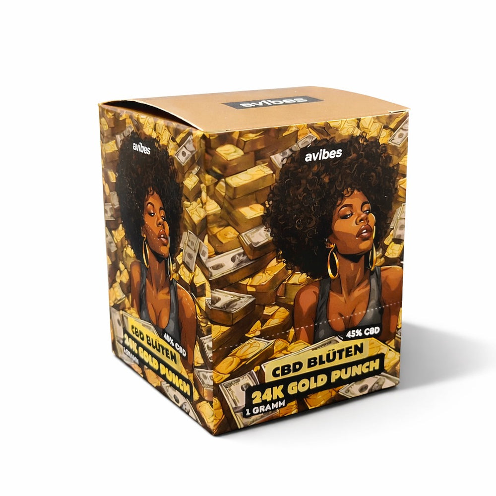 Avibes CBD Blüte - 24K Gold Punch 45% 1g - My Candytown
