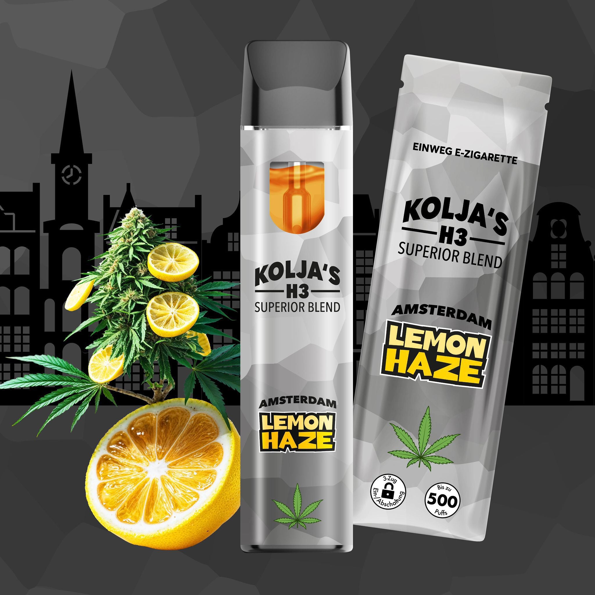Kolja H3 Superior Vape Lemon Haze 1ml - My Candytown