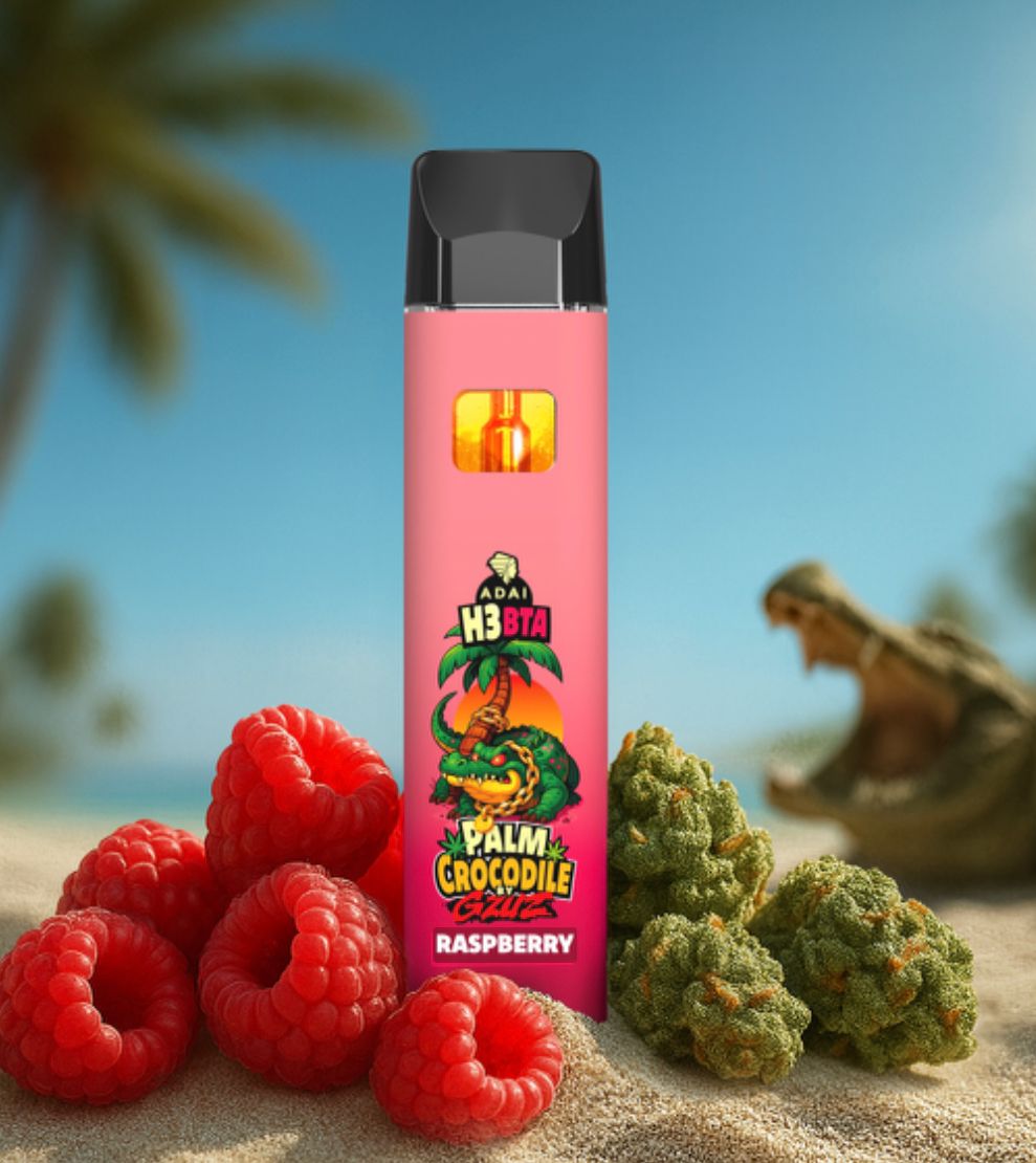 Palm Crocodile H3BTA Vape - Raspberry 1ml - My Candytown