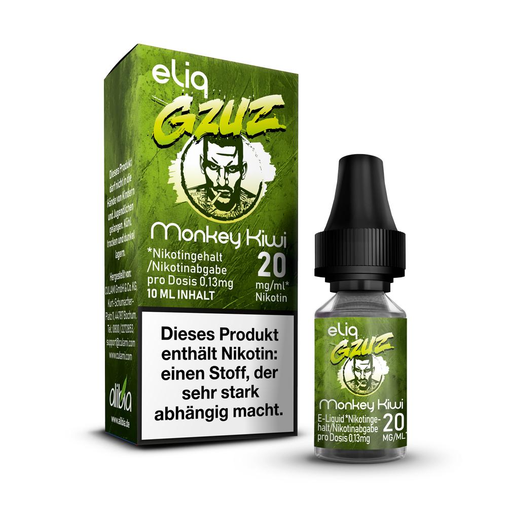 GZUZ Monkey Kiwi NicSalt Liquid 10ml / 20mg - My Candytown
