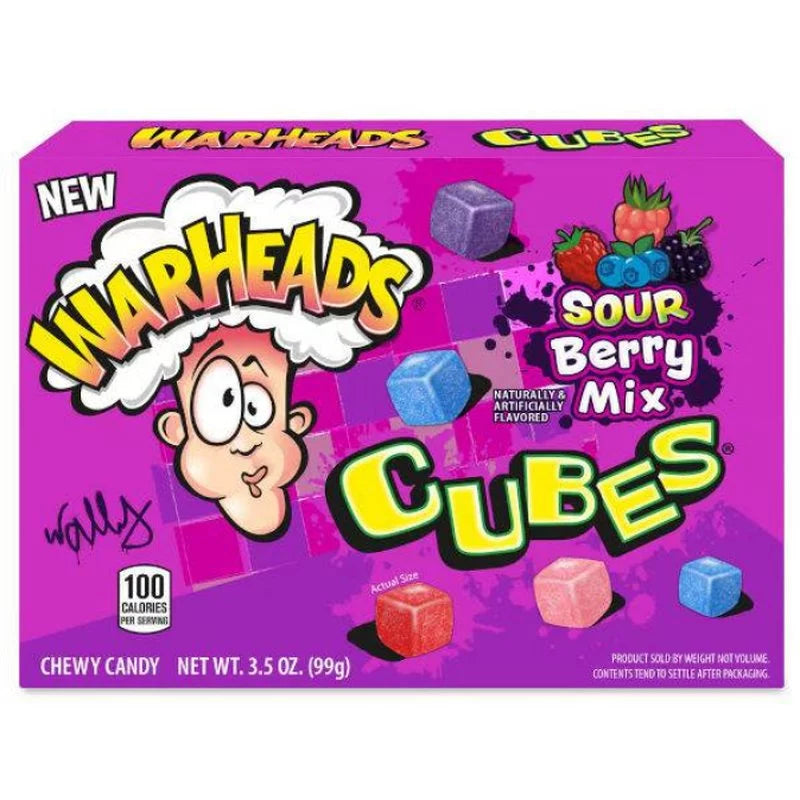 Warheads Cubes - Sour Berry Mix 99g